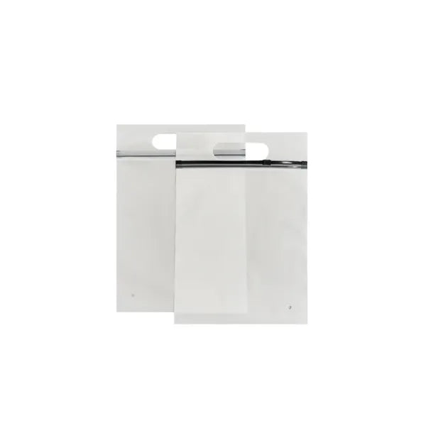 Clear Frosted Zip Lock Tote Bag