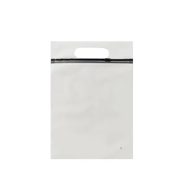 Clear Frosted Zip Lock Tote Bag