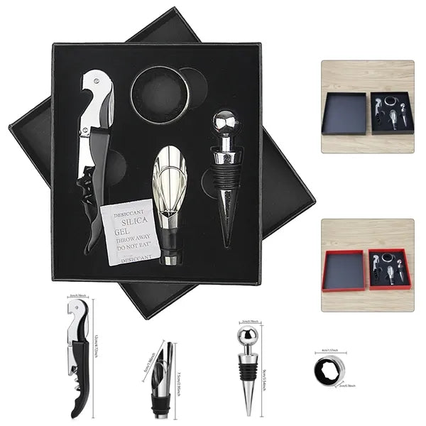 4 Piece Wine Bottle Opener Set