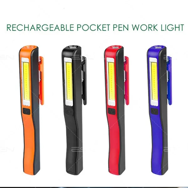 Rechargeable wireless pocket pen work light magnetic base