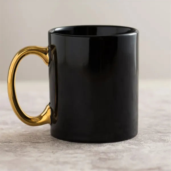 12 oz Ceramic Mug with Golden Handles