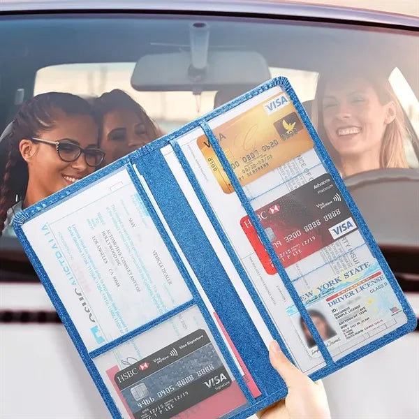 Organizer Car Accessories Insurance Holder Vehicle Glove Box
