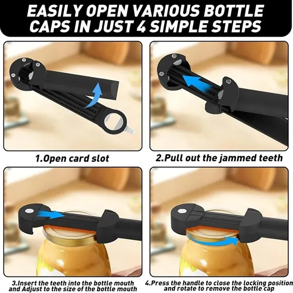 Jar Bottle Opener Retractable Magnetic Can Tool