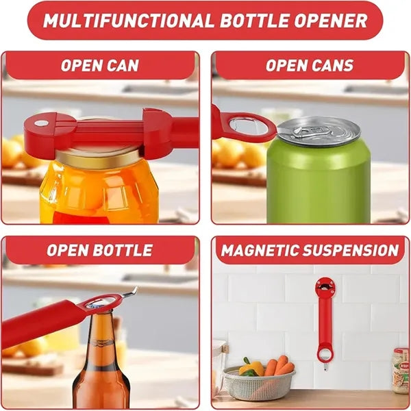 Jar Bottle Opener Retractable Magnetic Can Tool