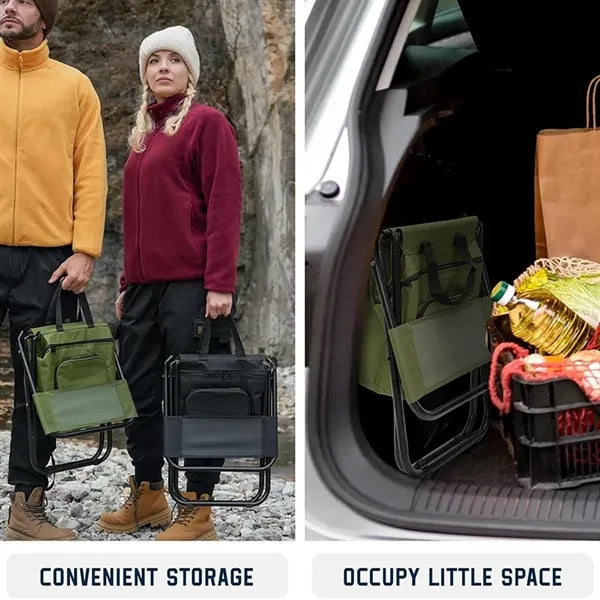 Fishing Chair Cooler Bag Camping Compact Outdoor Stool