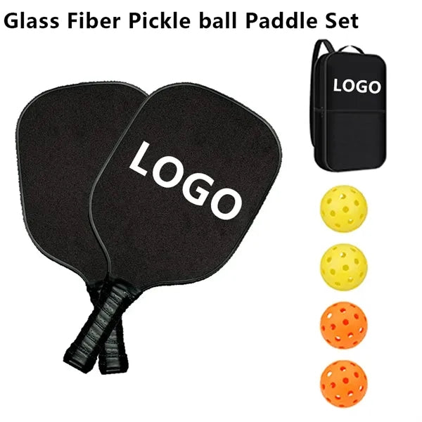 Fiberglass Pickleball Set with 4 Balls and Carry Bag
