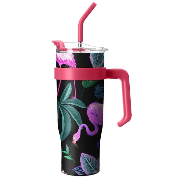 40oz Stainless Steel Straw Cup w/ Handle