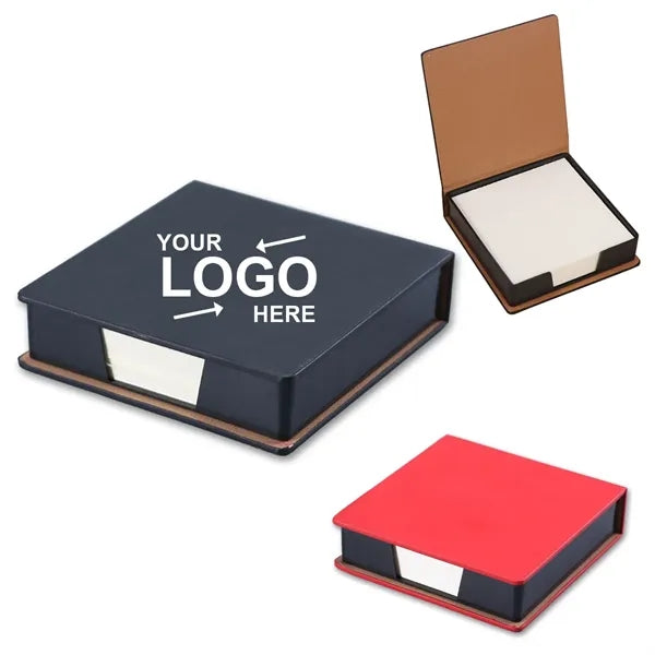 PU Leather Non Sticky Notepad Box