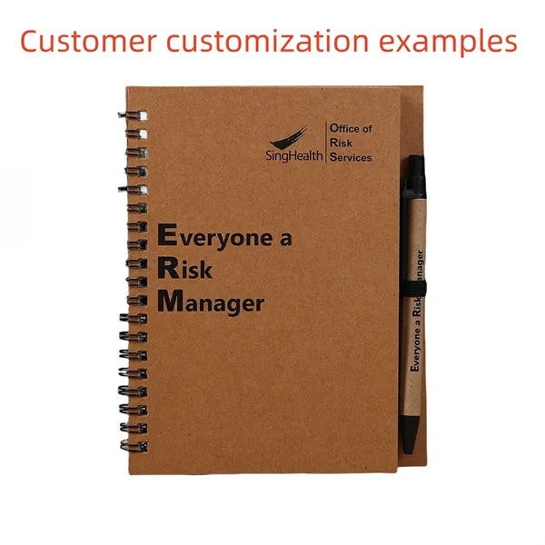 Environmentally Friendly Spiral Notebook And Pen