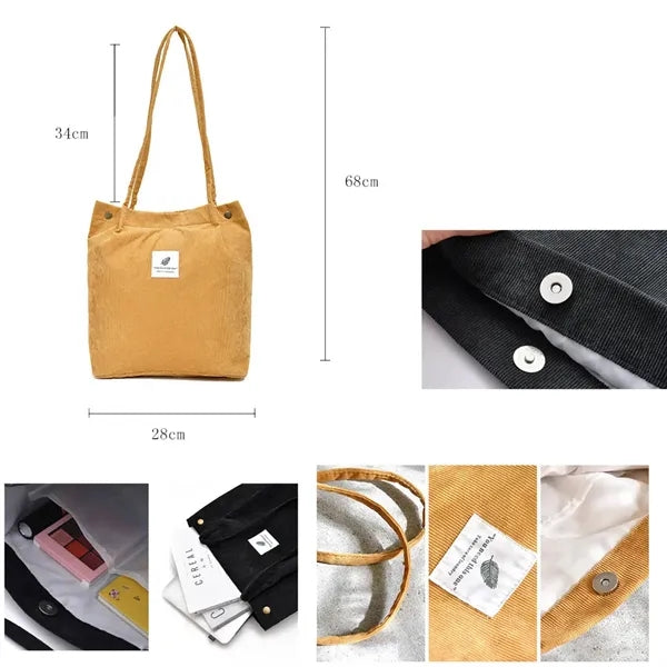 Corduroy Totes Bag