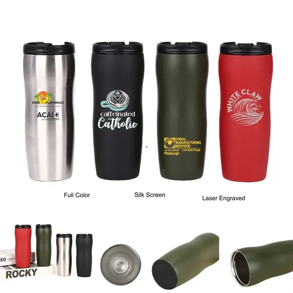 17 oz Vacuum Stainless Steel Travel Coffee Mug Screw Cap