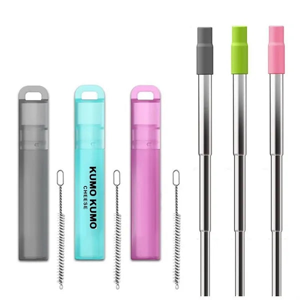 Stainless Steel Telescopic Straw Set