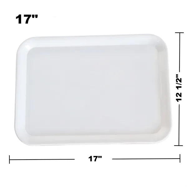 17" School Lunch Rectangular Serving Melamine Tray