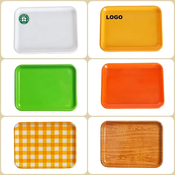 17" School Lunch Rectangular Serving Melamine Tray