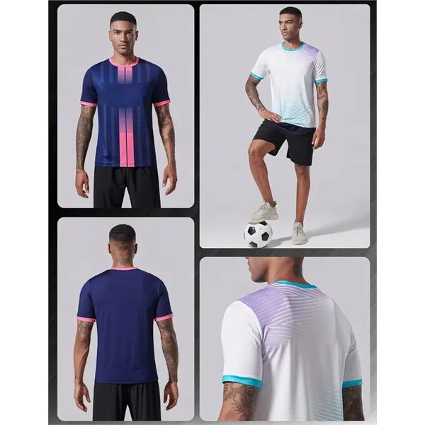Men Quick Dry T Shirts Athletic Workout Short Sleeve Tee
