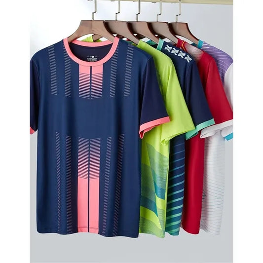 Men Quick Dry T Shirts Athletic Workout Short Sleeve Tee