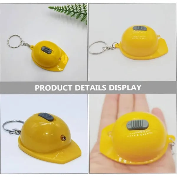 Simulation Helmet Beer Bottle Opener Keychain with LED Light