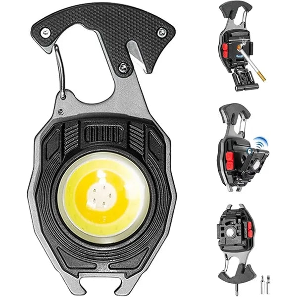 Mini COB Keychain Flashlight Multifunction