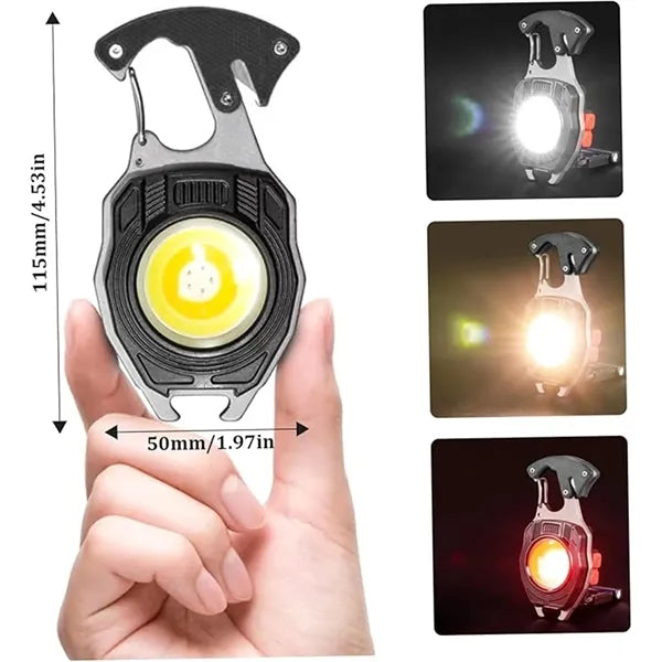 Mini COB Keychain Flashlight Multifunction