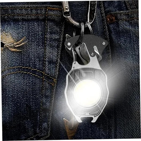 Mini COB Keychain Flashlight Multifunction