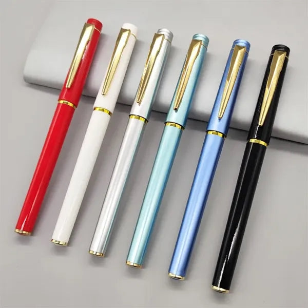0.5mm Luxury Gel Ink Pen with Golden Trim