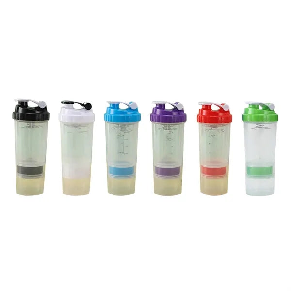 500ml Triple Protein Powder Spring Mesh Fitness Shaker Cup