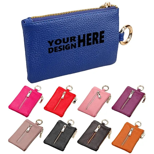 Genuine Leather Car Key Multi-Function Zipper Pouch