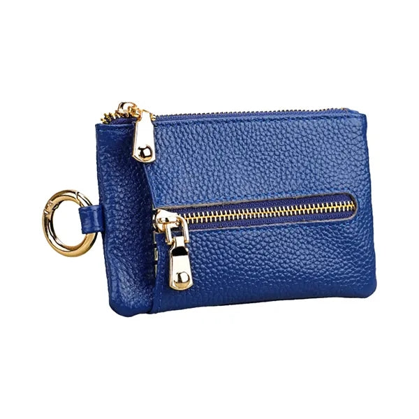 Genuine Leather Car Key Multi-Function Zipper Pouch