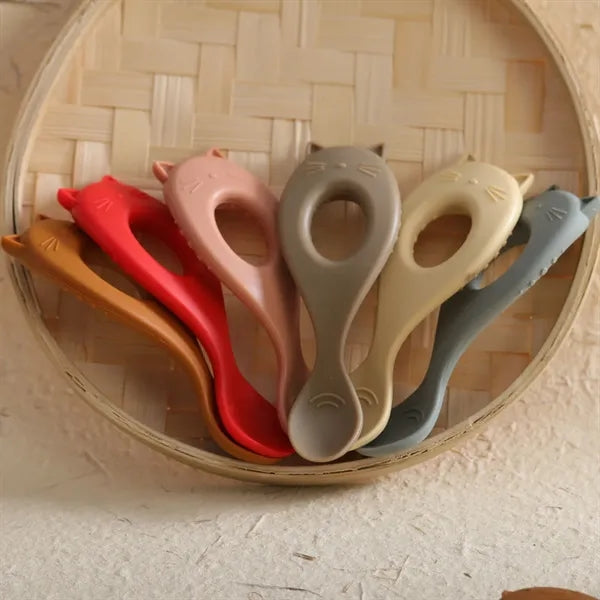 Silicone Baby Feeding Spoons, First Stage Infant Soft-Tip