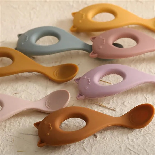 Silicone Baby Feeding Spoons, First Stage Infant Soft-Tip