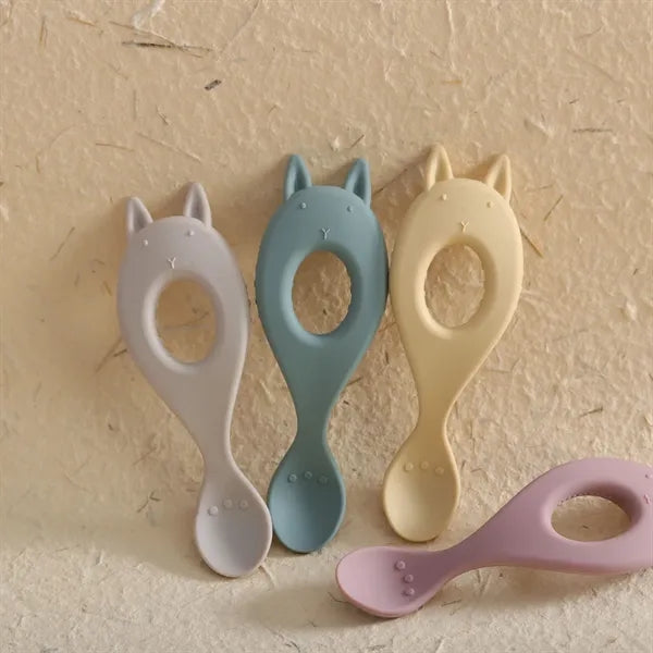 Silicone Baby Feeding Spoons, First Stage Infant Soft-Tip