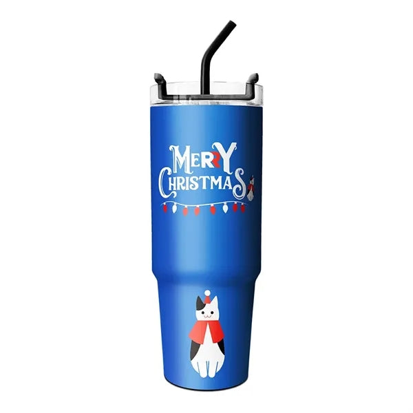Christmas 30oz Tumbler w/ Straw Lid (Free Sample)