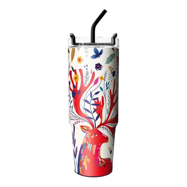 Christmas 30oz Tumbler w/ Straw Lid (Free Sample)