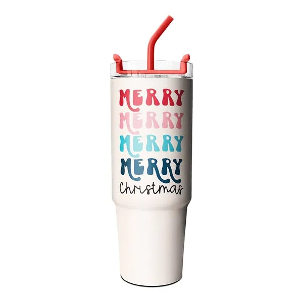 Christmas 30oz Tumbler w/ Straw Lid (Free Sample)