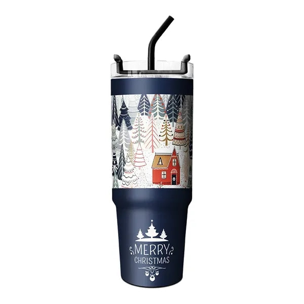 Christmas 30oz Tumbler w/ Straw Lid (Free Sample)