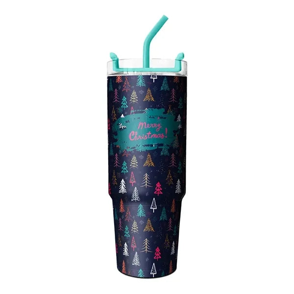 Christmas 30oz Tumbler w/ Straw Lid (Free Sample)