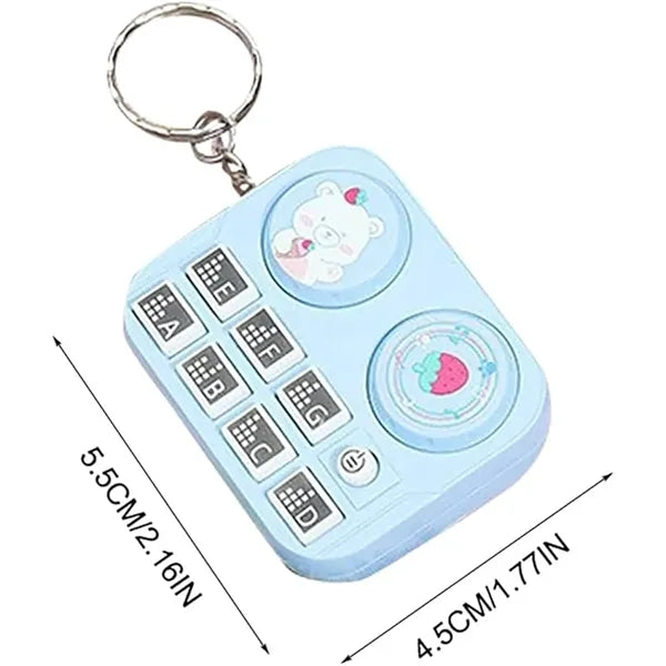 Mini Instrument Keychain DJ Disc Player Cute Music Game