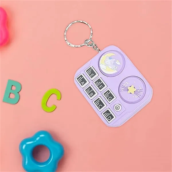 Mini Instrument Keychain DJ Disc Player Cute Music Game