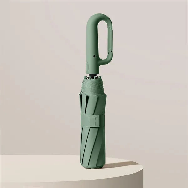 Dual Purpose Sunshade/Umbrella With Locking Clasp