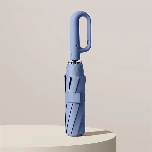 Dual Purpose Sunshade/Umbrella With Locking Clasp
