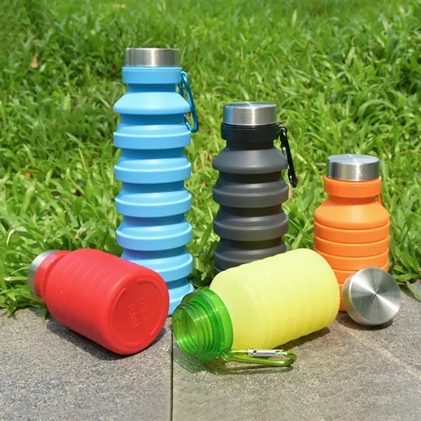 Sports Silicone Foldable Water Bottle 19 oz