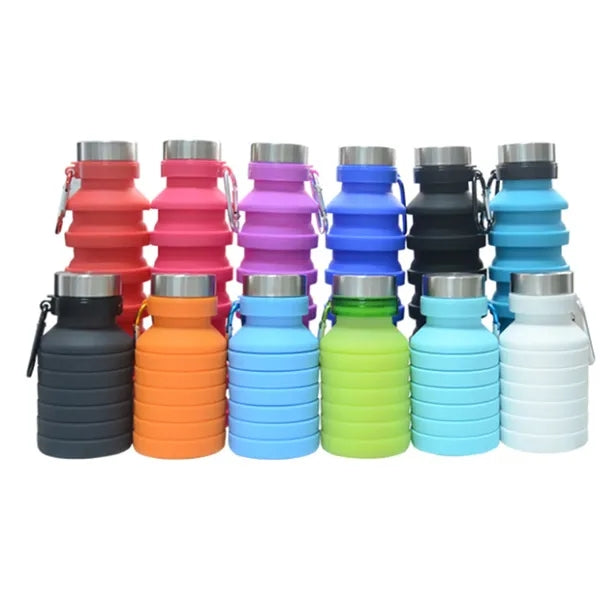 Sports Silicone Foldable Water Bottle 19 oz