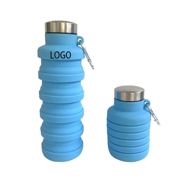 Sports Silicone Foldable Water Bottle 17 oz