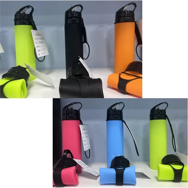 Sports Silicone Foldable Water Bottle 20 oz