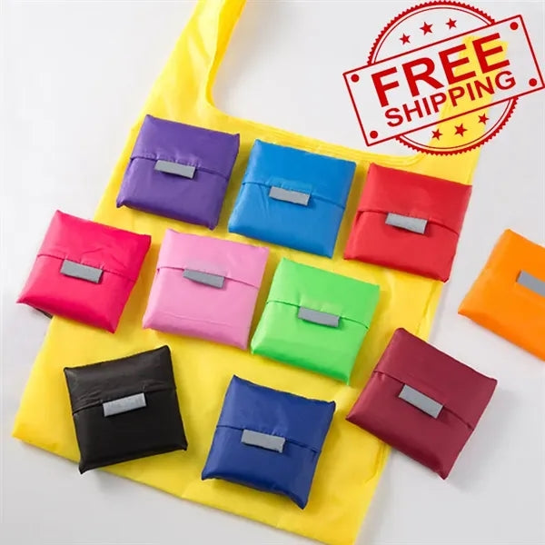210T Large Foldable Shopping Tote Bag With Pocket