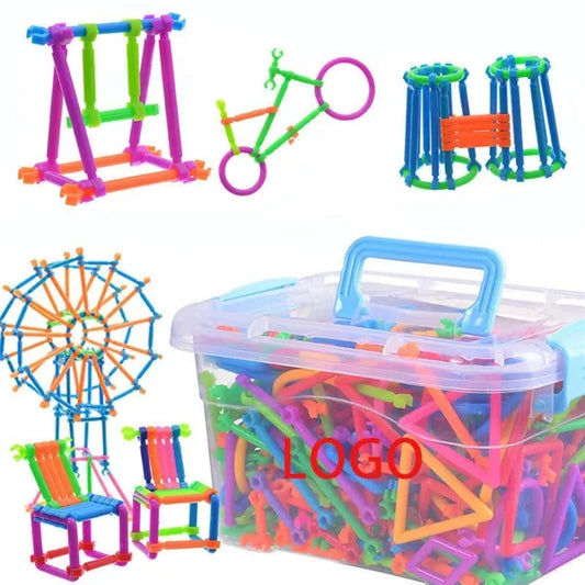 500 PCS Engineering Set 3D Puzzle Building Toy Blocks Bars