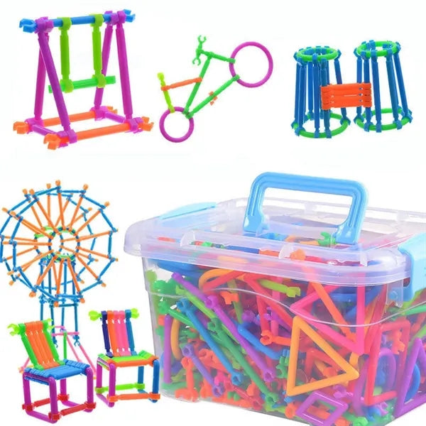 500 PCS Engineering Set 3D Puzzle Building Toy Blocks Bars