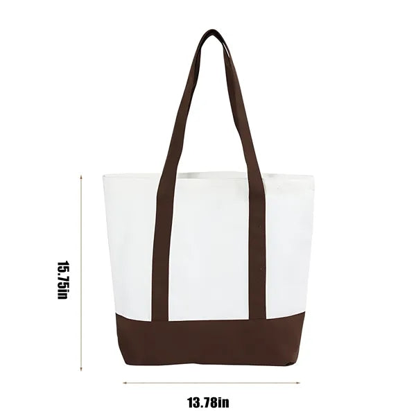 Canvas Tote Bags With Zipper Travel Beach Gifts