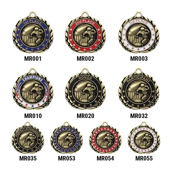 2 1/2" Quali-Craft Football Medal