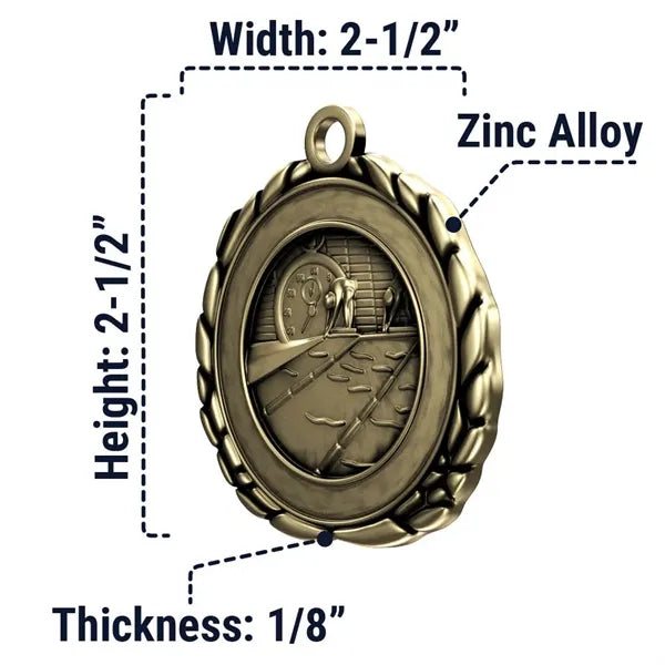 2 1/2" Quali-Craft Swimming Medallion